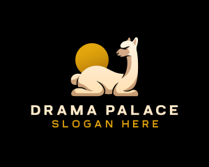 Alpaca Llama Animal logo design