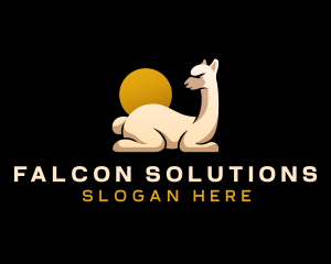 Alpaca Llama Animal logo design