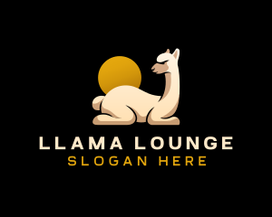 Alpaca Llama Animal logo design