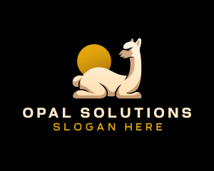 Alpaca Llama Animal logo design