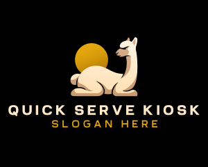 Alpaca Llama Animal logo design