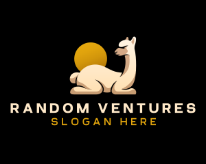 Alpaca Llama Animal logo design