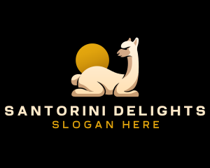 Alpaca Llama Animal logo design