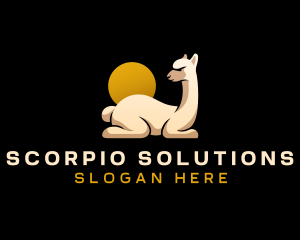 Alpaca Llama Animal logo design