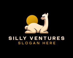 Alpaca Llama Animal logo design