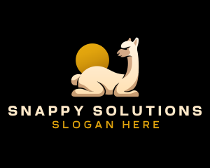 Alpaca Llama Animal logo design