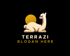 Alpaca Llama Animal logo design