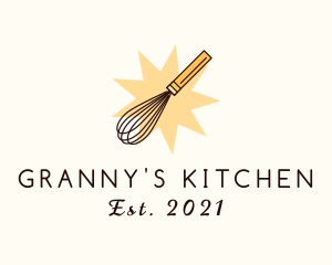 Baking Kitchen Whisk logo design