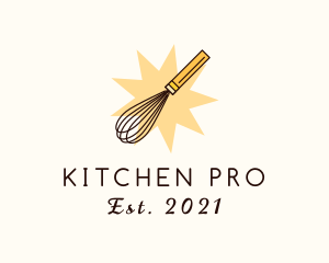 Baking Kitchen Whisk logo design