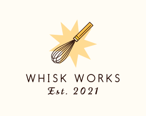 Baking Kitchen Whisk logo design