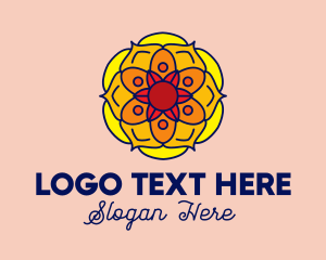 Yoga Trainer - Bright Lotus Flower logo design