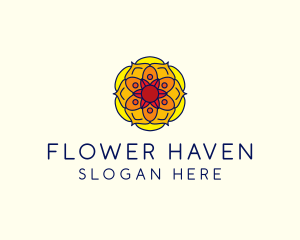 Dahlia Flower Garden logo design