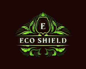 Vine Shield Ornamental logo design