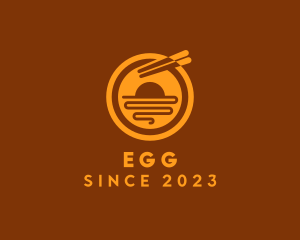 Chinese - Sunset Ramen Food Stall logo design