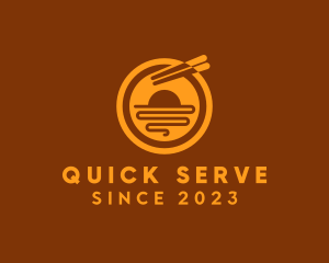 Sunset Ramen Food Stall logo design