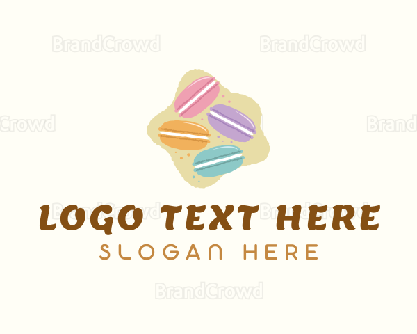 Macaroons Pastry Dessert Logo