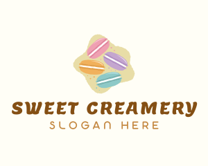 Macaroons Pastry Dessert logo design