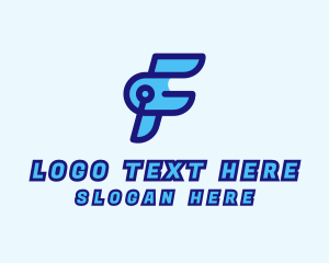 Telecommunication - Tech Company Letter F logo design