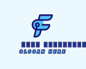 Technology - Tech Company Letter F logo design