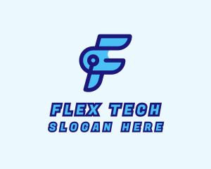 Tech Company Letter F logo design