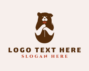Grizzly - Flower Bear Zoo logo design