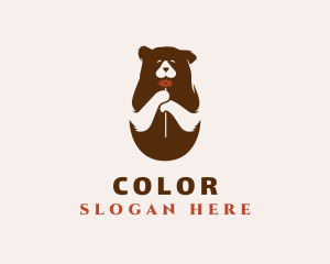 Character - Flower Bear Zoo logo design