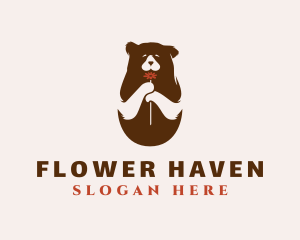 Flower Bear Zoo logo design