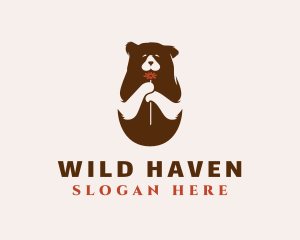 Flower Bear Zoo logo design