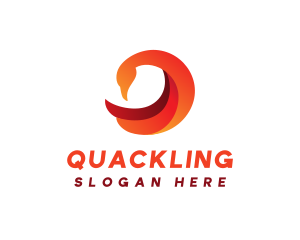 Duckling - Modern Duck Symbol logo design