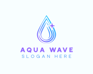 Water Droplet Ripple logo design