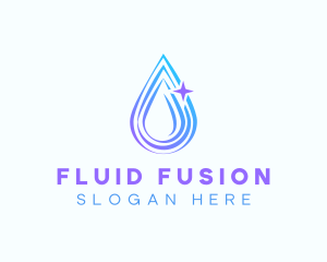 Water Droplet Ripple logo design