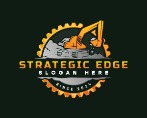 Digger - Excavator Gear Construction logo design