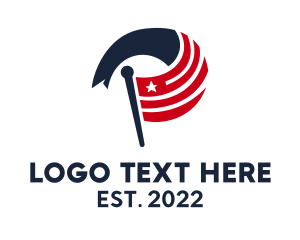 Election - Washington Election Flag logo design