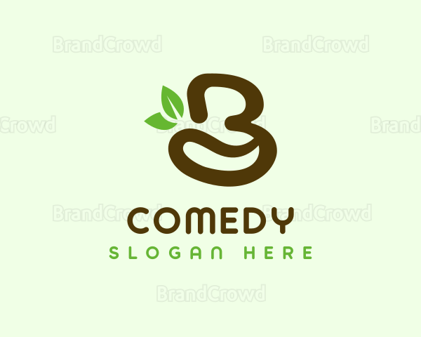 Organic Coffee Letter B Logo