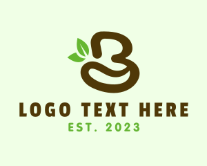 Latte - Organic Coffee Letter B logo design