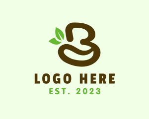 Hot Coffee - Organic Coffee Letter B logo design