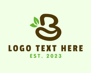 Barista - Organic Coffee Letter B logo design