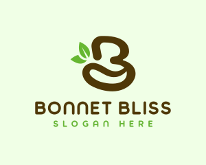 Organic Coffee Letter B logo design