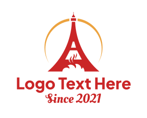 Eiffel Tower - Paris Bread Bakery logo design