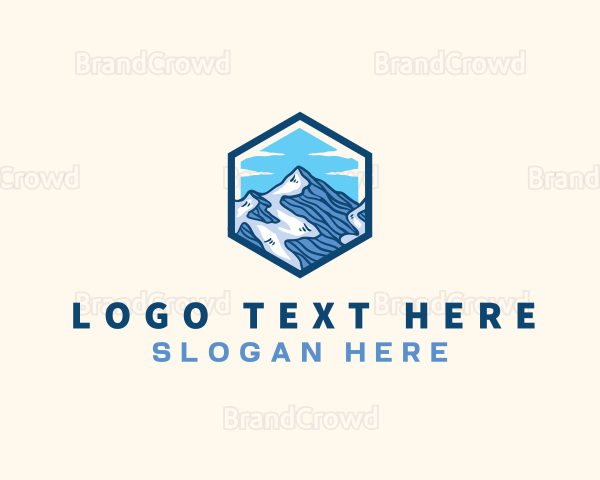 Mountain Peak Hexagon Logo