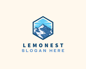 Mountain Peak Hexagon Logo
