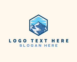 Mountain Peak Hexagon Logo