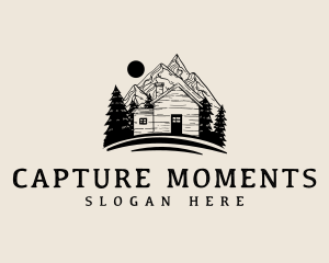 Outdoor Mountain Cabin Logo