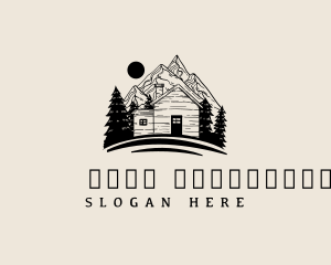 Campsite - Outdoor Mountain Cabin logo design