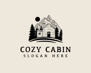 Cabin - Outdoor Mountain Cabin logo design