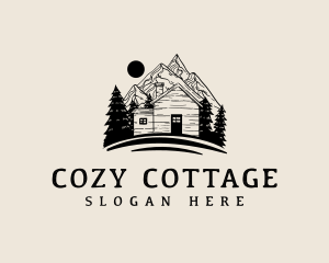 Cottage - Outdoor Mountain Cabin logo design