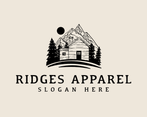 Outdoor Mountain Cabin logo design