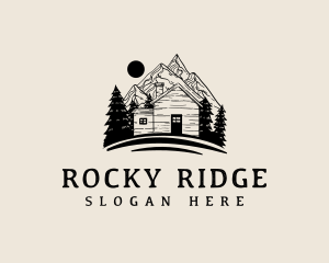 Outdoor Mountain Cabin logo design