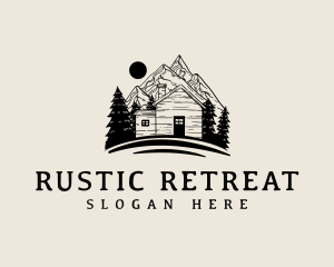 Cabin - Outdoor Mountain Cabin logo design