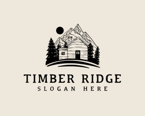 Outdoor Mountain Cabin logo design